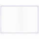 Блокнот БОЛЬШОЙ ФОРМАТ 200х290 мм, А4, 80 л., твердый, клетка, BRAUBERG "Minimal", сиреневый, 116434 116434