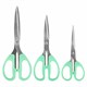 Ножницы BRAUBERG "CLASSIC PRO" 3 шт. (155, 185, 210 мм), мятные ручки, ВЫГОДНАЯ УПАКОВКА, 272979 272979