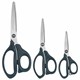 Ножницы BRAUBERG "BOMB" 3 шт. (130, 170, 210 мм), темно-серые ручки, ВЫГОДНАЯ УПАКОВКА, 272980 272980