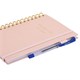 Бизнес-тетрадь на гребне А5 148х216 мм, BRAUBERG "Calipso" под кожу, резинка, клетка, 80 л., розовая, 116251 116251