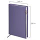 Ежедневник недатированный А5 145х220 мм, BRAUBERG "Zipline" под кожу, карман-молния,160 л., фиолетовый, 116249 116249