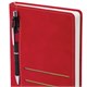 Ежедневник недатированный А5 138х213 мм, BRAUBERG "Slot", под кожу, держатель для ручки, 160 листов, красный, 116606 116606