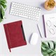 Блокнот А5 165x218 мм, BRAUBERG "Perfect", под кожу софт-тач, держатель для ручки, 80 листов, клетка, бордовый, 116616 116616