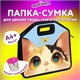 Папка-сумка ЮНЛАНДИЯ, 1 отделение, фетровые ручки, 34х30х11 см, "Cute catcher", 273379 273379 Папка-сумка ЮНЛАНДИЯ, 1 отделение, фетровые ручки, 34х30х11 см, "Cute catcher", 273379 273379
