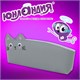 Пенал ЮНЛАНДИЯ ЮНИОР, 1 отделение, искусственная кожа, "Gray kitty", 20х9х7 см, 273819 273819