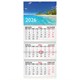 Календарь квартальный на 2026 г., 3 блока, 3 гребня, бегунок, офсет, BRAUBERG, "Тропический пляж", 116781 116781 - фото 361586