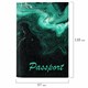 Обложка для паспорта натуральная кожа флоттер, принт "Дым", цвет черный, BRAUBERG, 238869 238869