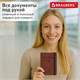 Обложка для паспорта и документов с защитой от считывания, 9 карманов, резинка, экокожа, коричневая, BRAUBERG, 238751 238751