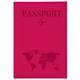 Обложка для паспорта "Passport map", экокожа soft-touch, малиновая, STAFF, 238761 238761