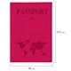 Обложка для паспорта "Passport map", экокожа soft-touch, малиновая, STAFF, 238761 238761