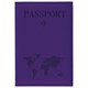 Обложка для паспорта "Passport map", экокожа soft-touch, фиолетовая, STAFF, 238762 238762