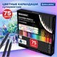 Карандаши цветные чёрное дерево BRAUBERG BLACK WOOD, 75 цветов, мягкий грифель 3 мм, 182044 182044 Карандаши цветные чёрное дерево BRAUBERG BLACK WOOD, 75 цветов, мягкий грифель 3 мм, 182044 182044