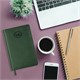 Ежедневник датированный 2026, А5, 138x213 мм, BRAUBERG "Favorite", под кожу, зеленый, 117038 117038