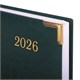 Ежедневник датированный 2026 А5 138x213мм BRAUBERG Senator, под кожу, зеленый, 117092 117092