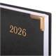 Ежедневник датированный 2026, А5, 138x213 мм, BRAUBERG "Senator", под кожу, черный, 117094 117094