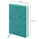 Ежедневник датированный 2026 А5 138x213 мм, BRAUBERG "Foliage", под кожу, гибкий, бирюзовый, 117127 117127