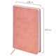 Ежедневник датированный 2026 А5 138x213 мм, BRAUBERG "Foliage", под кожу, гибкий, розовый, 117129 117129