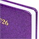 Ежедневник датированный 2026 А5 138x213 мм BRAUBERG Sparkle, под кожу, блестки, фиолетовый, 117438 117438 Ежедневник датированный 2026 А5 138x213 мм BRAUBERG Sparkle, под кожу, блестки, фиолетовый, 117438 117438