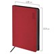 Ежедневник датированный 2026 А5 138x213 мм, BRAUBERG "Metropolis Mix", под кожу, гибкий, красный, 117442 117442