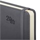 Ежедневник датированный 2026, А5, 138x213 мм, BRAUBERG "Optimal", под кожу, резинка, держатель для ручки, серый, 117469 117469