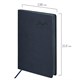 Ежедневник датированный 2026 А5 138x213 мм, BRAUBERG "Stylish", под кожу, гибкий, темно-синий, 117096 117096