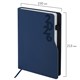 Ежедневник датированный 2026, А5, 150x213 мм, BRAUBERG "Up", под кожу, софт-тач, держатель для ручки, синий, 117118 117118