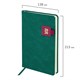 Ежедневник датированный 2026 А5 138х213 мм, BRAUBERG "Accent", под кожу, держатель, зеленый/бордо, 117387 117387