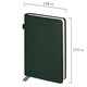 Ежедневник датированный 2026, А5, 138х213 мм, BRAUBERG "Essential", под кожу, держатель, темно-зеленый, 117394 117394