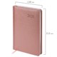 Ежедневник датированный 2026, А5, 138х213 мм, BRAUBERG "Impression", под кожу, розовый, 117514 117514