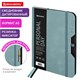Ежедневник датированный 2026, А5, 151х213 мм, BRAUBERG "Note", под кожу, держатель для ручки, серо-голубой, 117520 117520