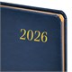 Еженедельник датированный 2026, А5, 145х215 мм, BRAUBERG "Iguana", под кожу, синий, 117170 117170