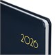 Еженедельник датированный 2026, А5, 145х215 мм, BRAUBERG "Select", балакрон, темно-синий, 117181 117181