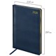 Ежедневник датированный 2026 БОЛЬШОЙ ФОРМАТ 210х297 мм, А4, BRAUBERG "Iguana", под кожу, синий, 117245 117245