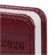 Ежедневник датированный 2026, МАЛЫЙ ФОРМАТ 100х150 мм, А6, BRAUBERG "Imperial", под кожу, бордо, 117254 117254