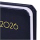 Ежедневник датированный 2026, МАЛЫЙ ФОРМАТ 100х150 мм, А6, BRAUBERG "Select", балакрон, темно-синий, 117259 117259