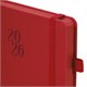 Ежедневник датированный 2026, А5, 138х213 мм, BRAUBERG "Plain", под кожу, резинка, держатель для ручки, красный, 117508 117508
