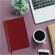 Еженедельник датированный 2026 А5 145х215 мм, BRAUBERG "Comodo", под кожу, красный, 117168 117168