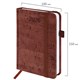 Ежедневник датированный 2026 МАЛЫЙ ФОРМАТ 100х150 мм, А6, BRAUBERG "Wood", под кожу, коричневый, 117263 117263