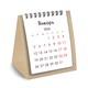 Календарь-домик настольный на гребне, 2026 г., BRAUBERG, 110х120 мм, БЕЖЕВЫЙ, 117285 117285