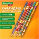 Карандаш чернографитный с принтом BRAUBERG KIDS "FOOD", 1 шт., HB, с ластиком, корпус ассорти, 182018 182018