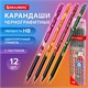 Набор карандашей чернографитных с принтом BRAUBERG "JUICY FRUIT", 12 штук, HB, с ластиком, корпус ассорти, 182034 182034 Набор карандашей чернографитных с принтом BRAUBERG "JUICY FRUIT", 12 штук, HB, с ластиком, корпус ассорти, 182034 182034