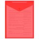 Папка-конверт с кнопкой прозрачная А4 BRAUBERG UNIVERSAL, вертикальная, красная, 0,15 мм, 273077 273077