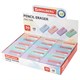 Ластик BRAUBERG "PASTEL MATTE", 50х24х10 мм, прямоугольный, картонный держатель, экологичный ПВХ, ассорти, 272729 272729