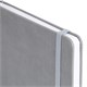 Блокнот А5 135x212 мм BRAUBERG "Edge", под кожу, резинка, держатель, 80 л., клетка, серый, 117146 117146