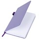 Блокнот А5 135x212 мм BRAUBERG "Edge", под кожу, резинка, держатель, 80 л., клетка, сиреневый, 117150 117150