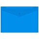 Папка-конверт с кнопкой прозрачная А4, BRAUBERG "UNIVERSAL", до 100 листов, синяя, 0,15 мм, 273071 273071