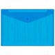 Папка-конверт с кнопкой прозрачная А4, BRAUBERG "UNIVERSAL", до 100 листов, синяя, 0,15 мм, 273071 273071