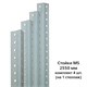 Стойки MS (2550 мм), КОМПЛЕКТ 4 шт. для металлического стеллажа, цвет серый 290580