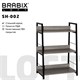 Стеллаж на металлокаркасе BRABIX "LOFT SH-002", 600х350х845 мм, цвет дуб антик, 641232 641232