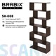 Стеллаж BRABIX "Scandi SH-008", 730х250х1760 мм, 6 секций, ЛДСП, венге, 641899 641899